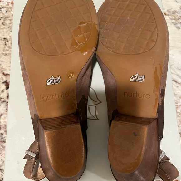 Nurture Bethel Taupe Cage Frint Slingback Sandals in Size 10 - Picture 5 of 5